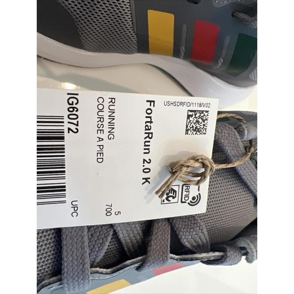 Adidas Kids Running Course A Pied Gray Shoes Size 5.5 - Picture 3 of 9
